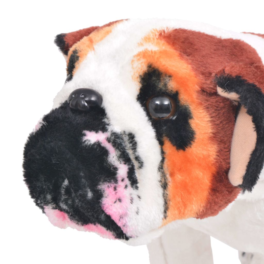 white bulldog plush