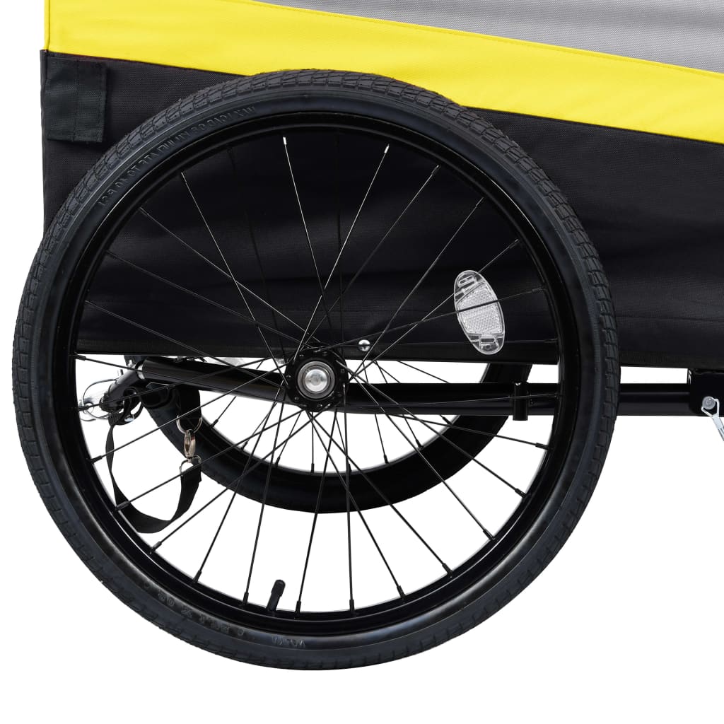 2in1 XXL Cargo Bike Trailer & Trolley Yellow Grey and Black Europe