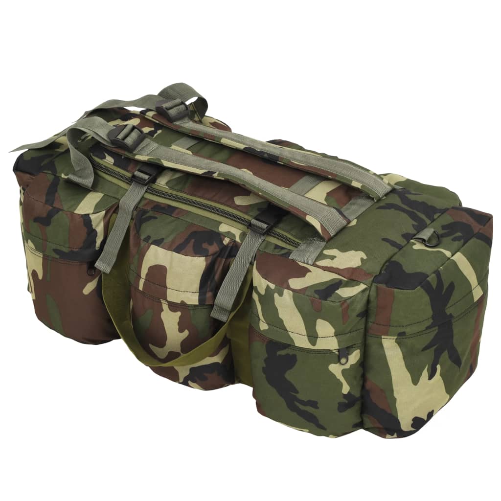 Buitenlander de ober Ideaal 3-in-1 Army-Style Duffel Bag 120 L Camouflage