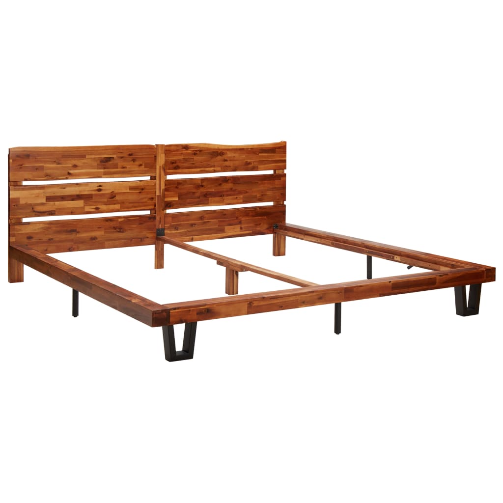 Bed Frame with Live Edge Solid Acacia Wood 200 cm