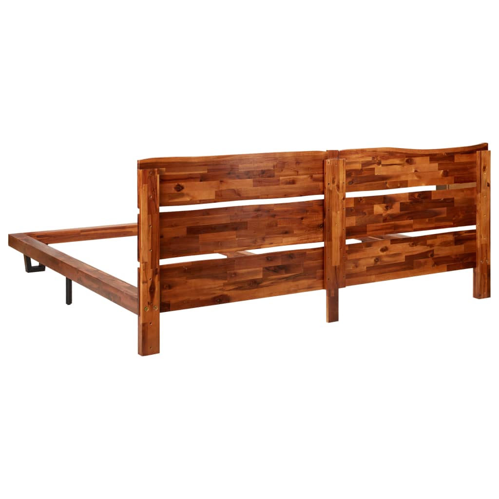 Bed Frame With Live Edge Solid Acacia Wood 200 Cm