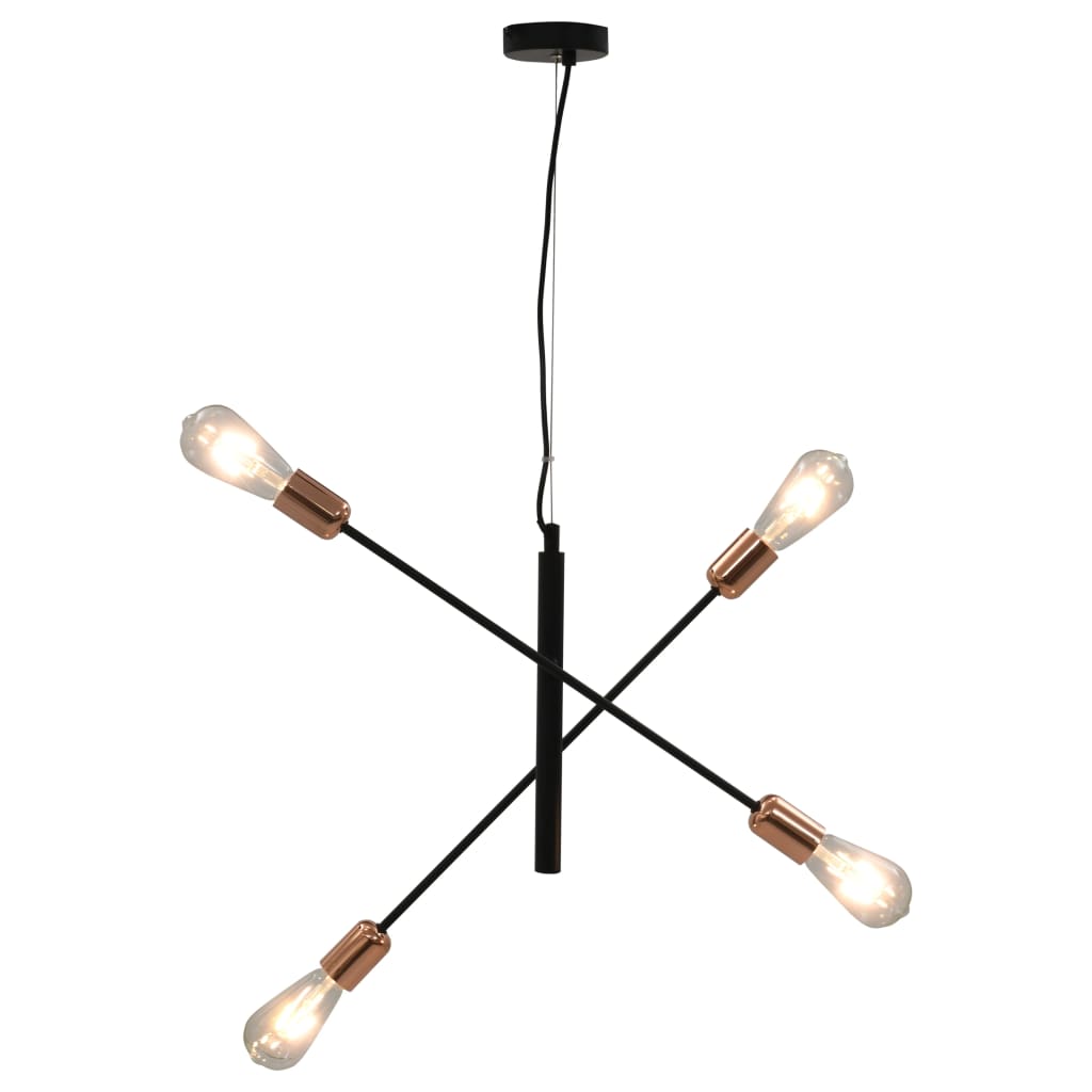 

Ceiling Light with Filament Bulbs 2 W Black and Copper E27