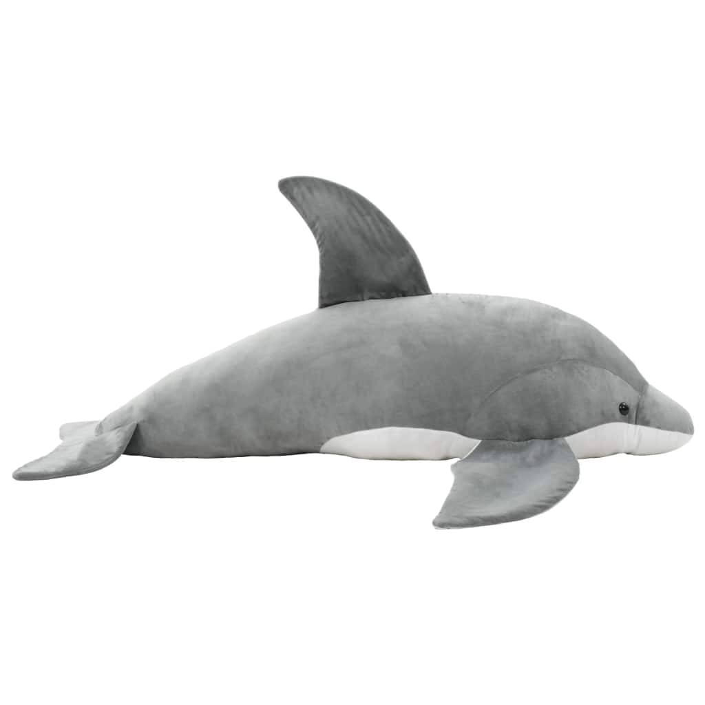 Dolfijn knuffel pluche grijs