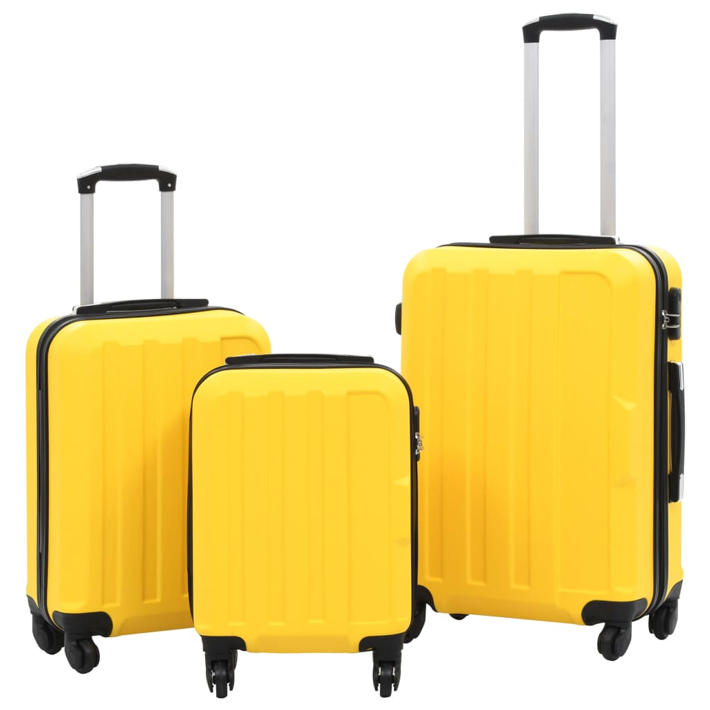 Set 3 trolley rigidi in ABS giallo