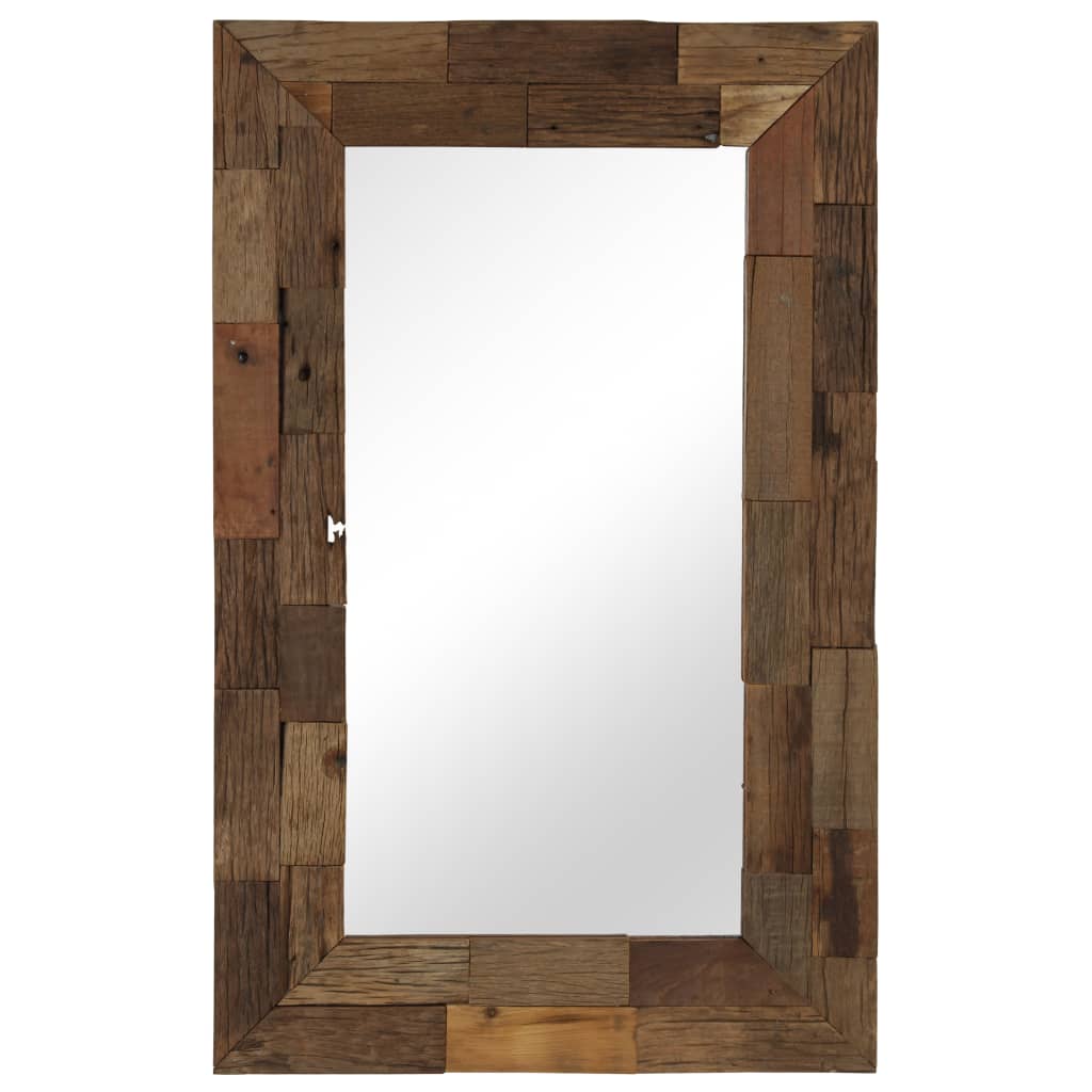 مرآة خشب صلب مستصلحة 50x80 سم
