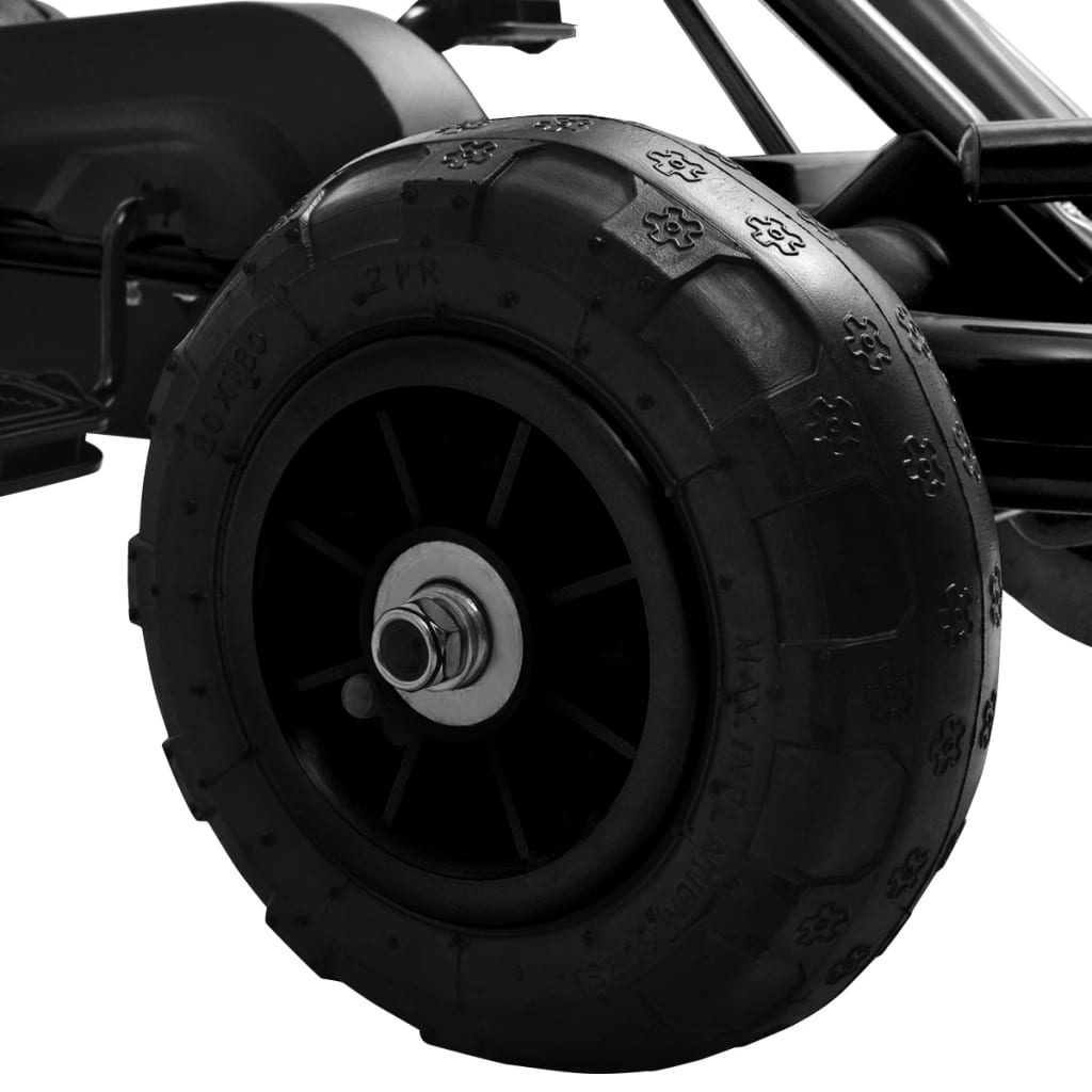 Pedal GoKart with Pneumatic Tyres Black Pedal GoKart with Pneumatic Tyres Black