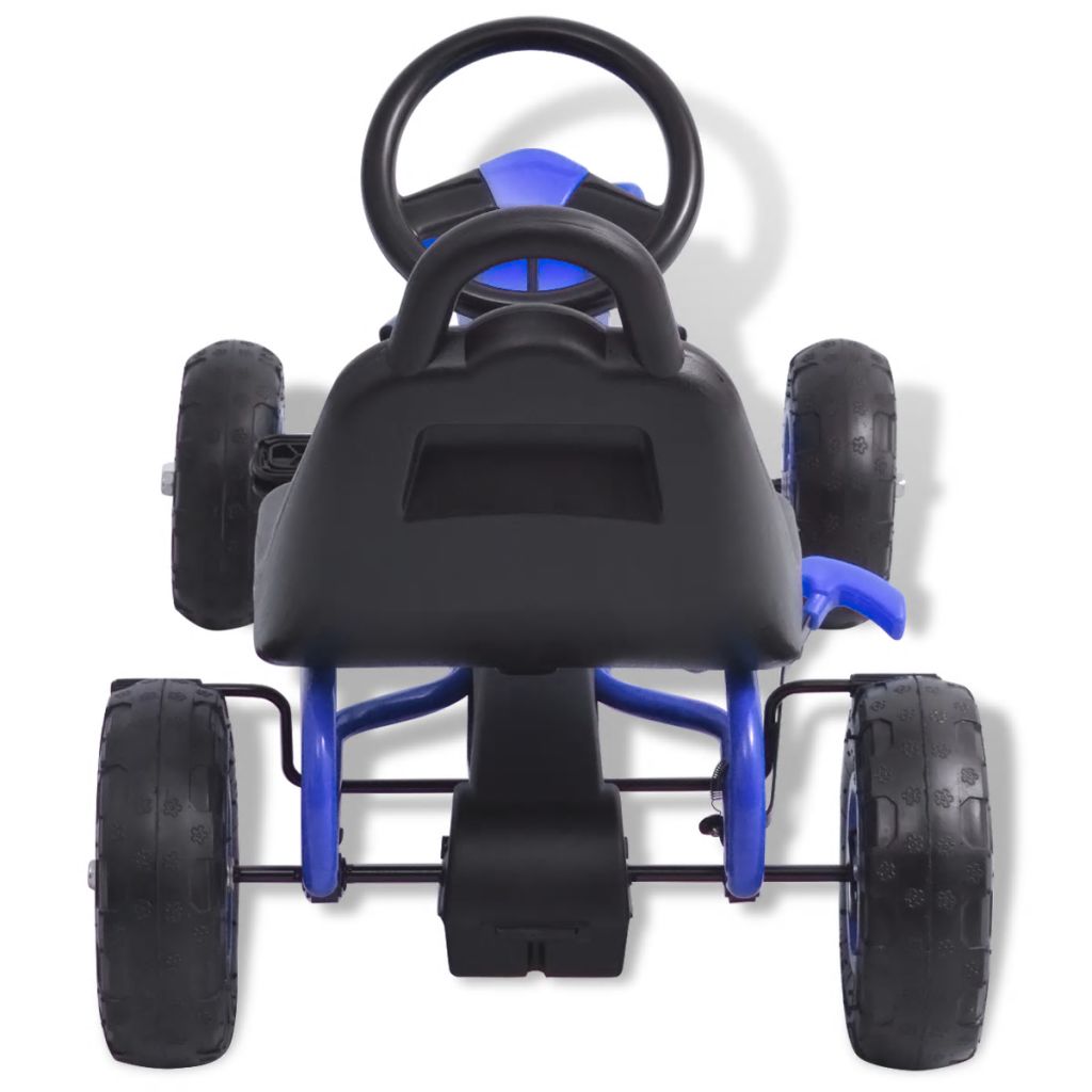 Pedal GoKart with Pneumatic Tyres Blue Europe