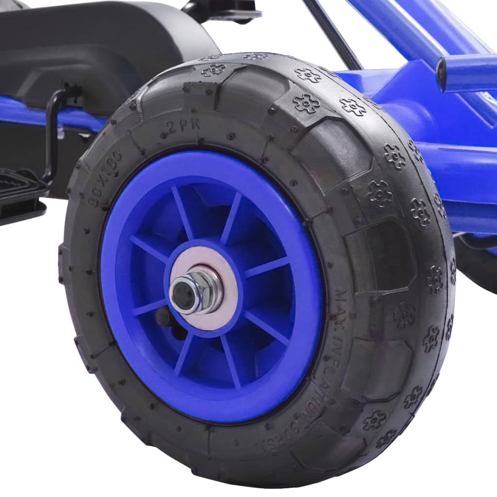 Pedal GoKart with Pneumatic Tyres Blue Europe