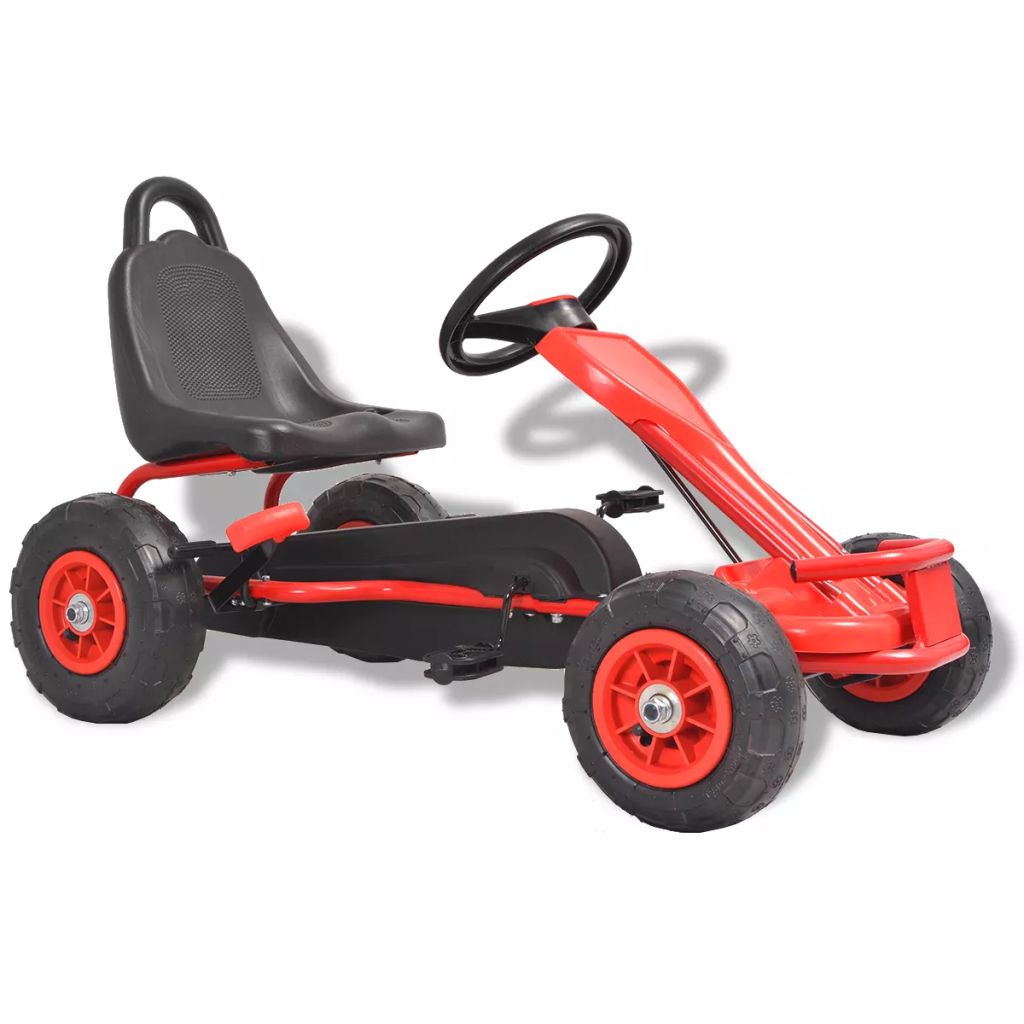 Pedal Go-Kart with Pneumatic Tyres Red