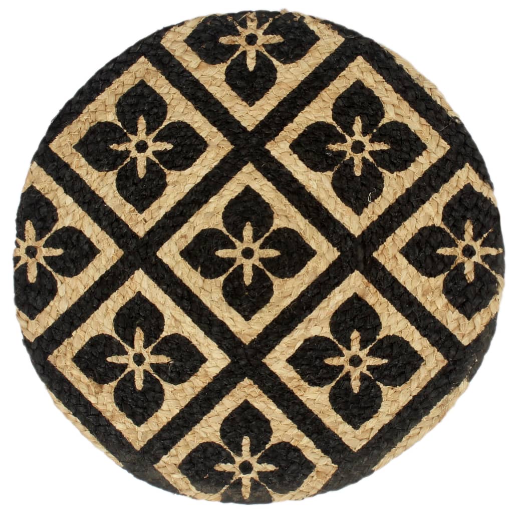 Placemats 4 pcs Black 38 cm Round Jute