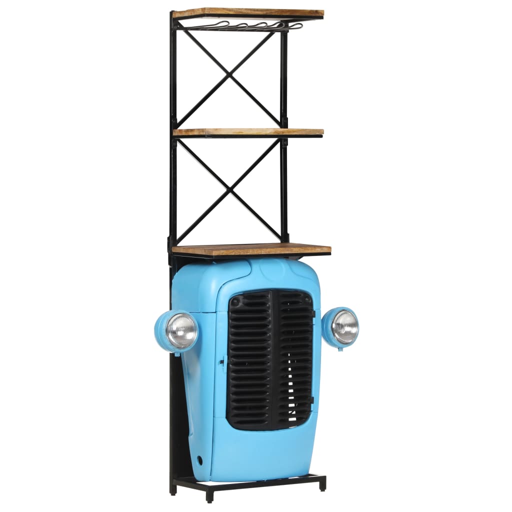 

Tractor Wine Cabinet Blue 49x31x170 cm Solid Mango Wood