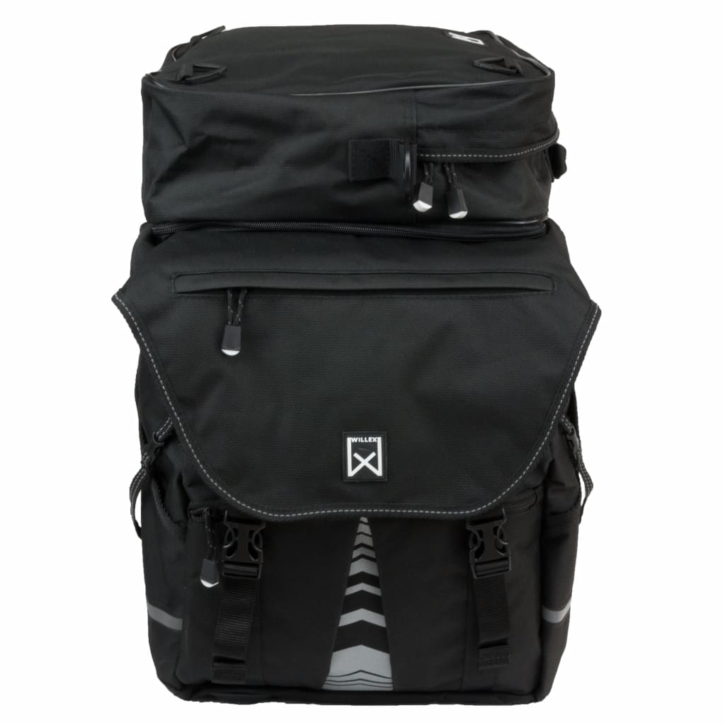 Willex Bicycle Panniers with Top Bag XL 1200 65 L Black 13411
