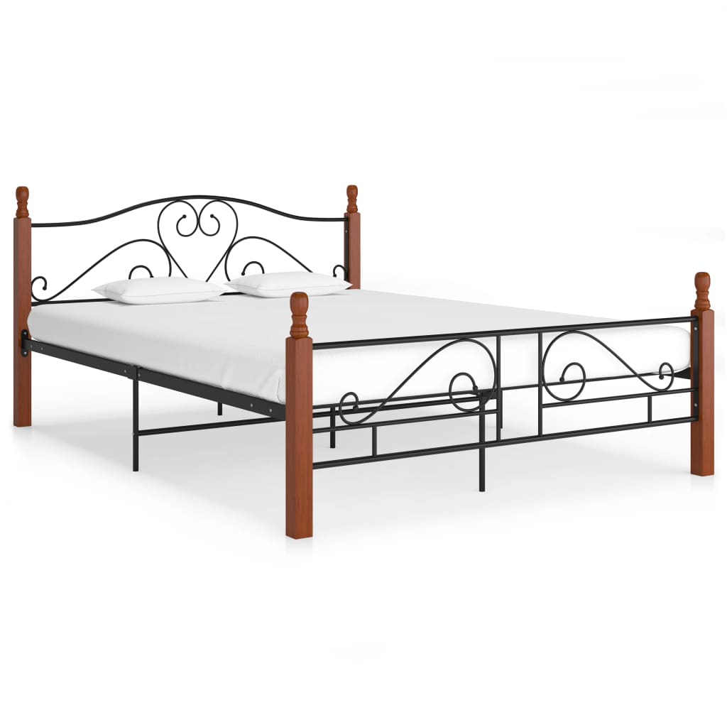 

Bed Frame Black Metal 140x200 cm