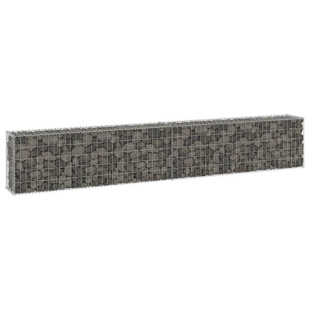 

Gabion Wall with Covers Galvanised Steel 300x30x50 cm