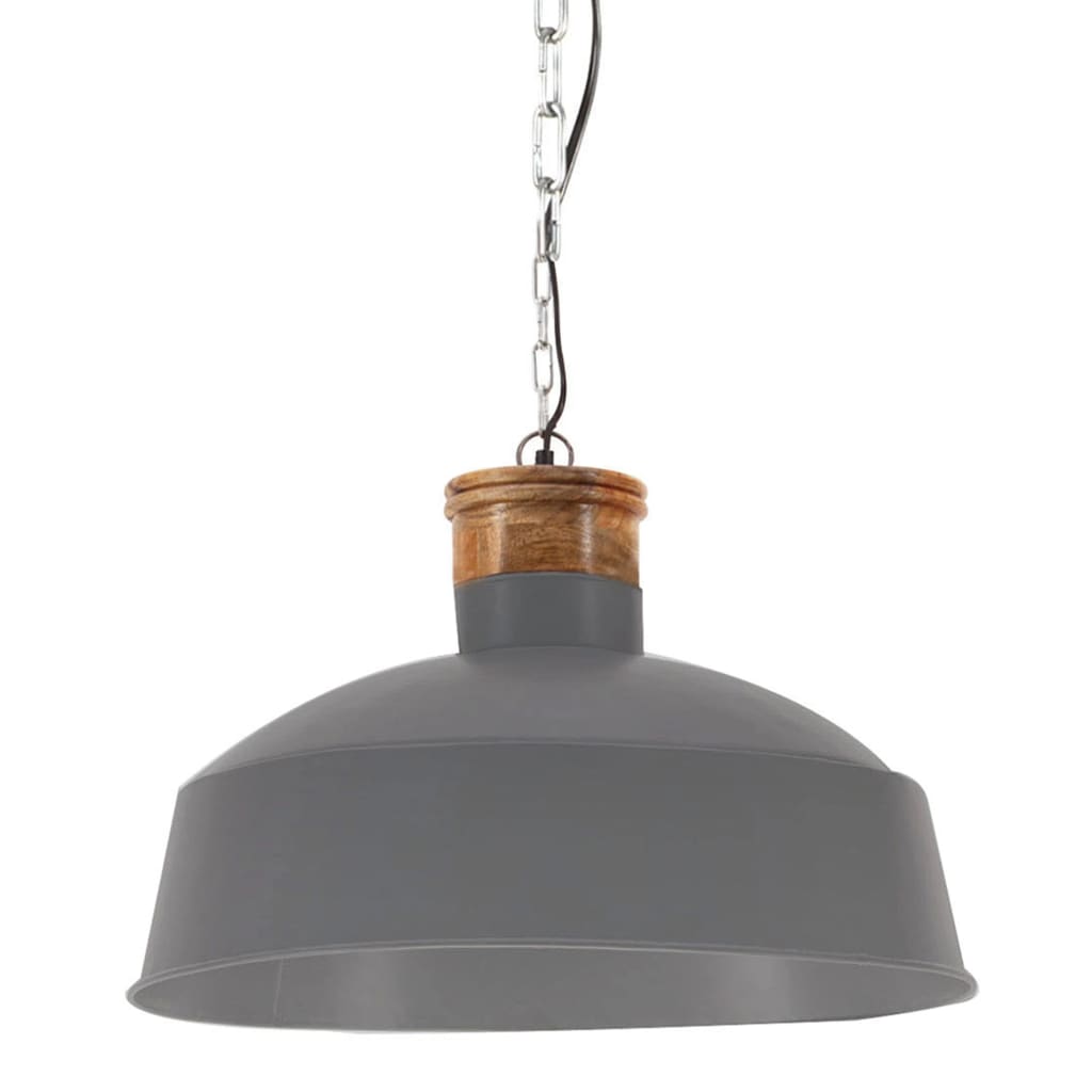 Industrial Hanging Lamp 58 cm Grey E27