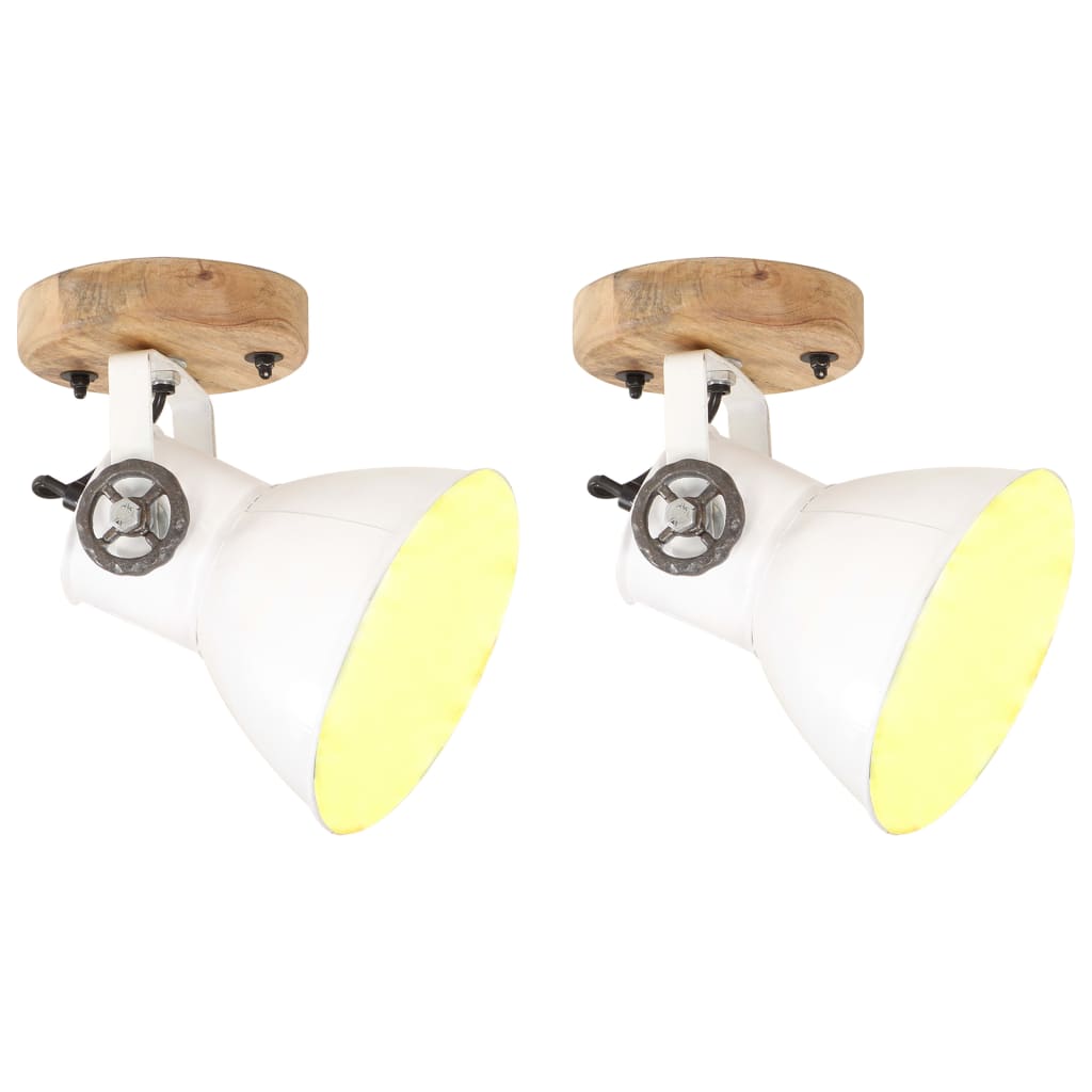 

Industrial Wall/Ceiling Lamps 2 pcs White 20x25 cm E27