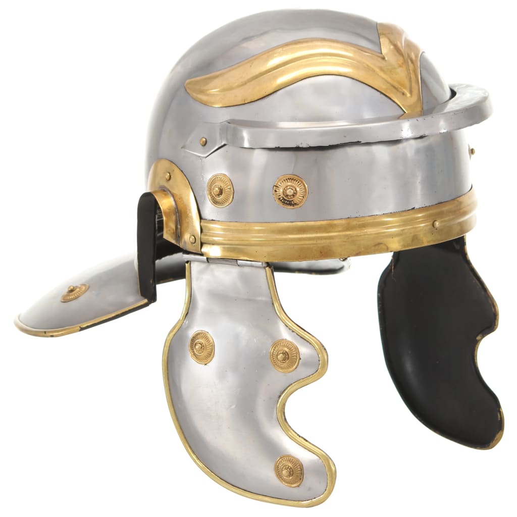 

Roman Soldier Helmet Antique Replica LARP Silver Steel