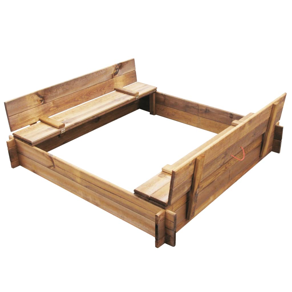 Sandbox quadrato in legno impregnato