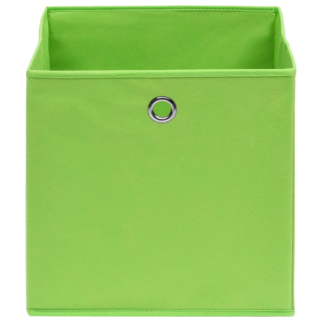 Storage Boxes 10 pcs Nonwoven Fabric 28x28x28 cm Green