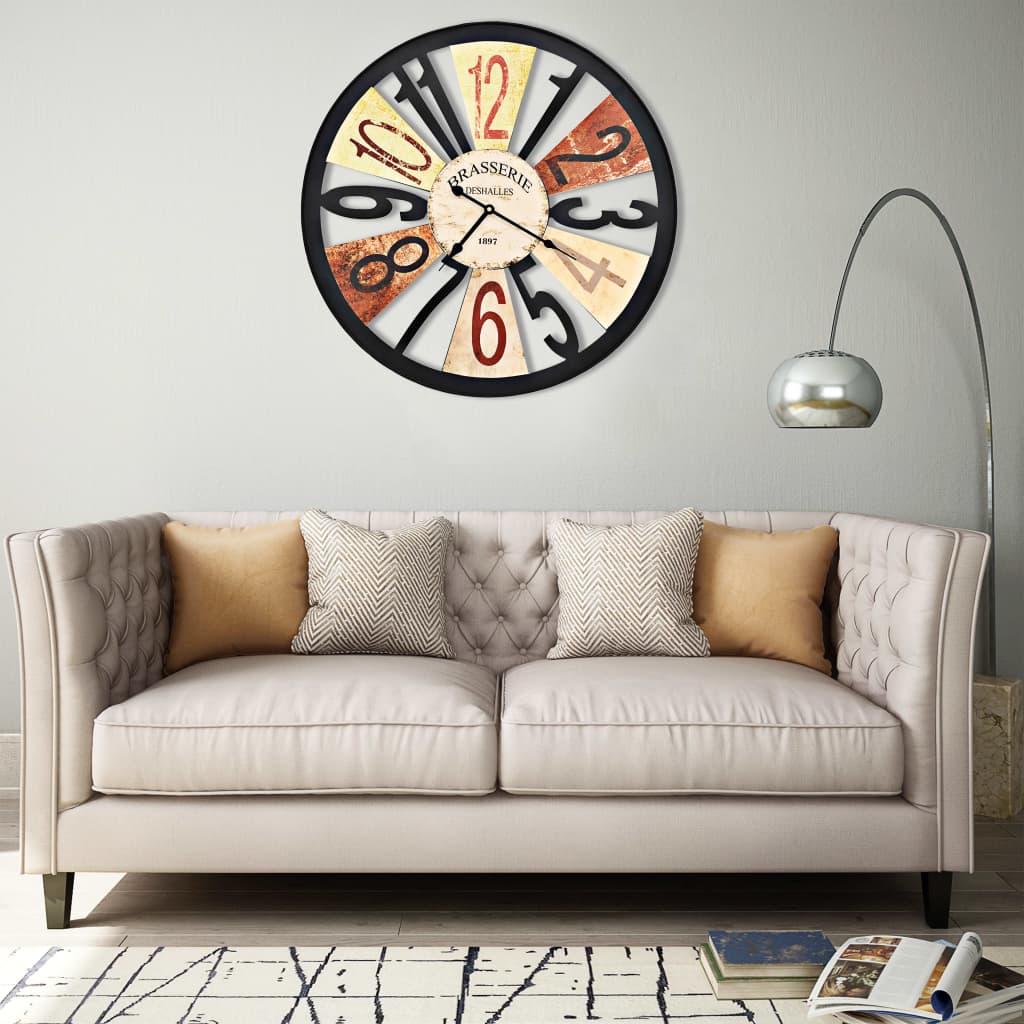 

Wall Clock Metal 60 cm Multicolour