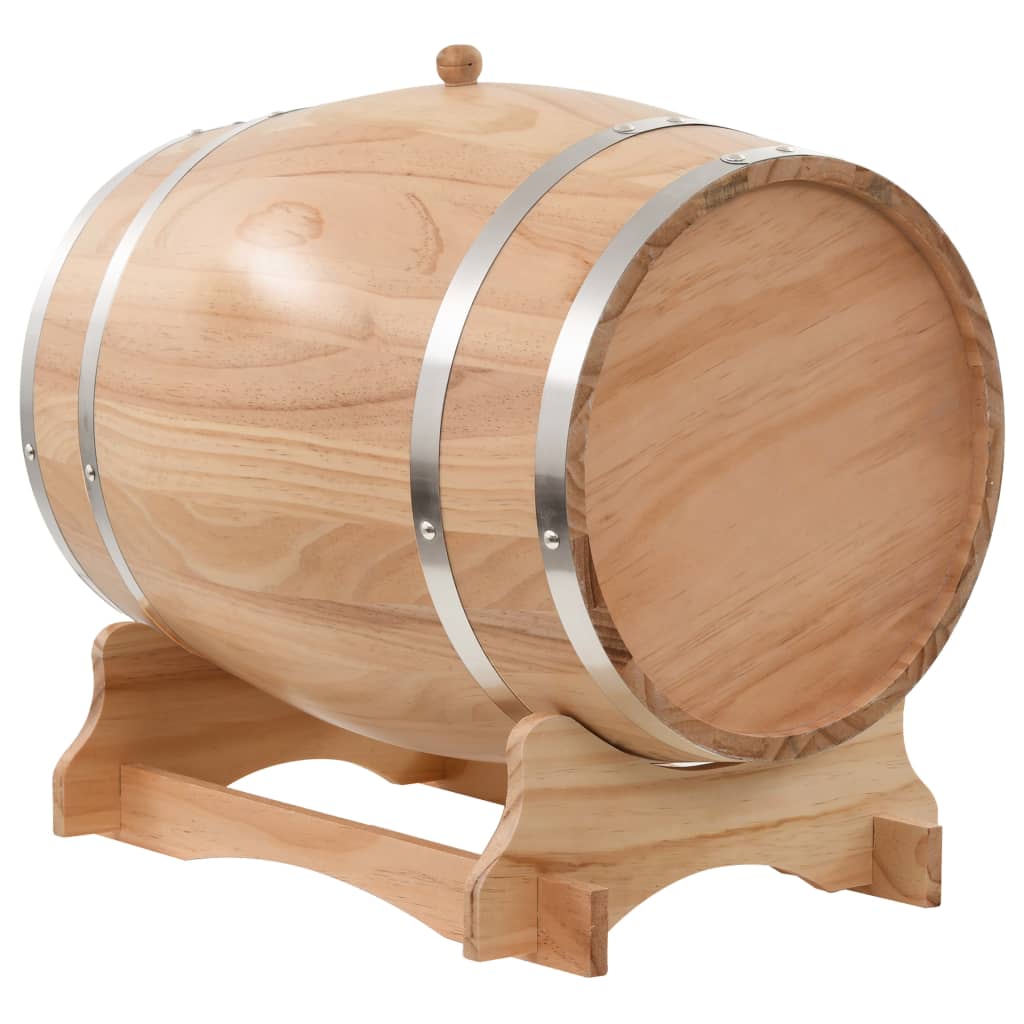 Wine Barrel with Tap Solid Pinewood 35 L Europe