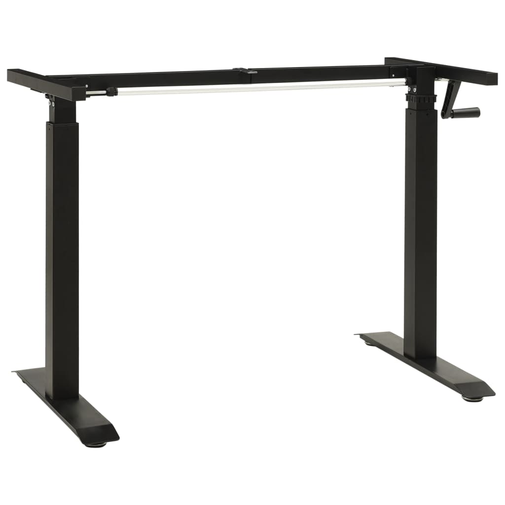 

Manual Height Adjustable Standing Desk Frame Hand Crank Black