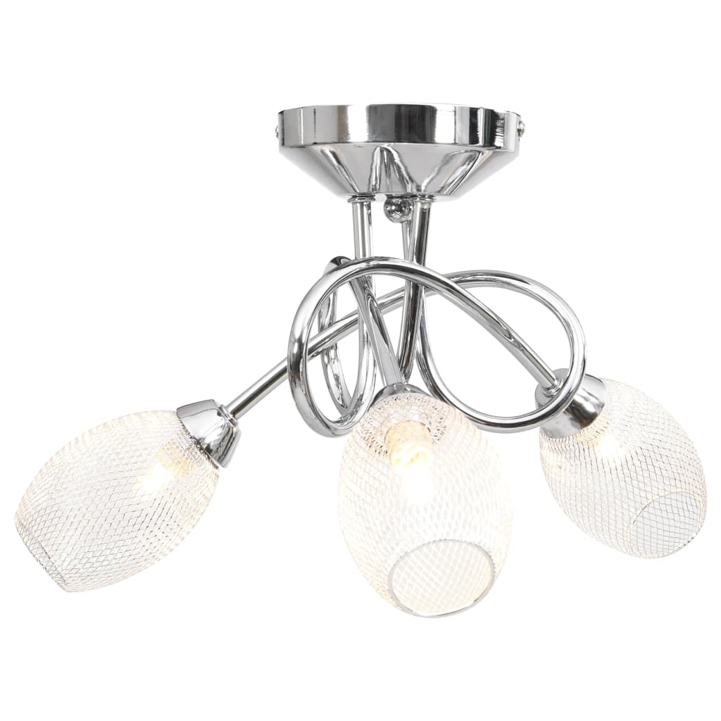 

Ceiling Lamp with Chrome Plated Lamp Shades for 3 G9 Bulbs