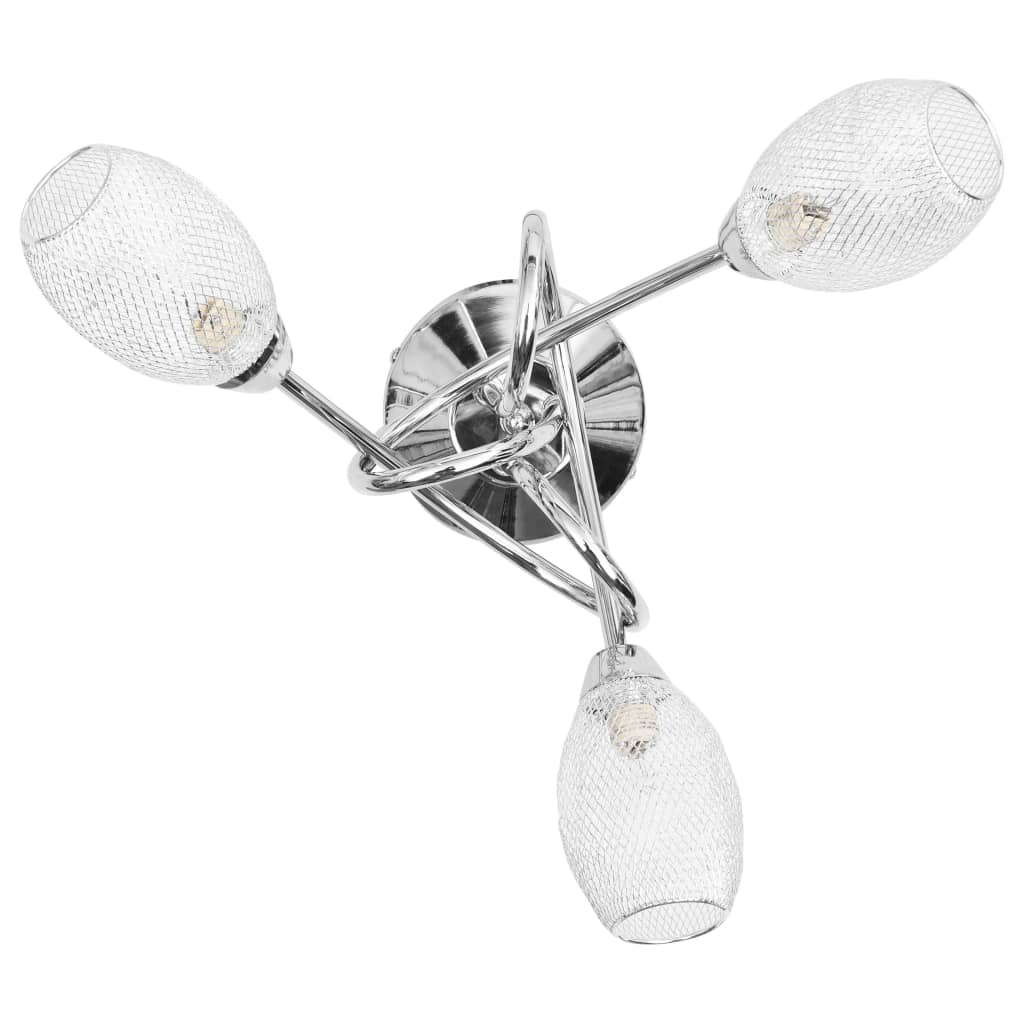 Ceiling Lamp with Chrome Plated Lamp Shades for 3 G9 Bulbs