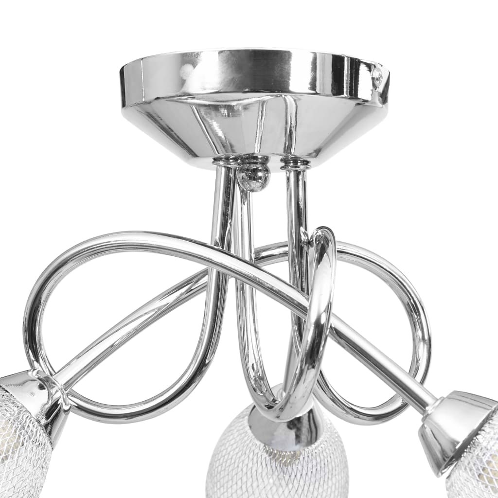 Ceiling Lamp with Chrome Plated Lamp Shades for 3 G9 Bulbs