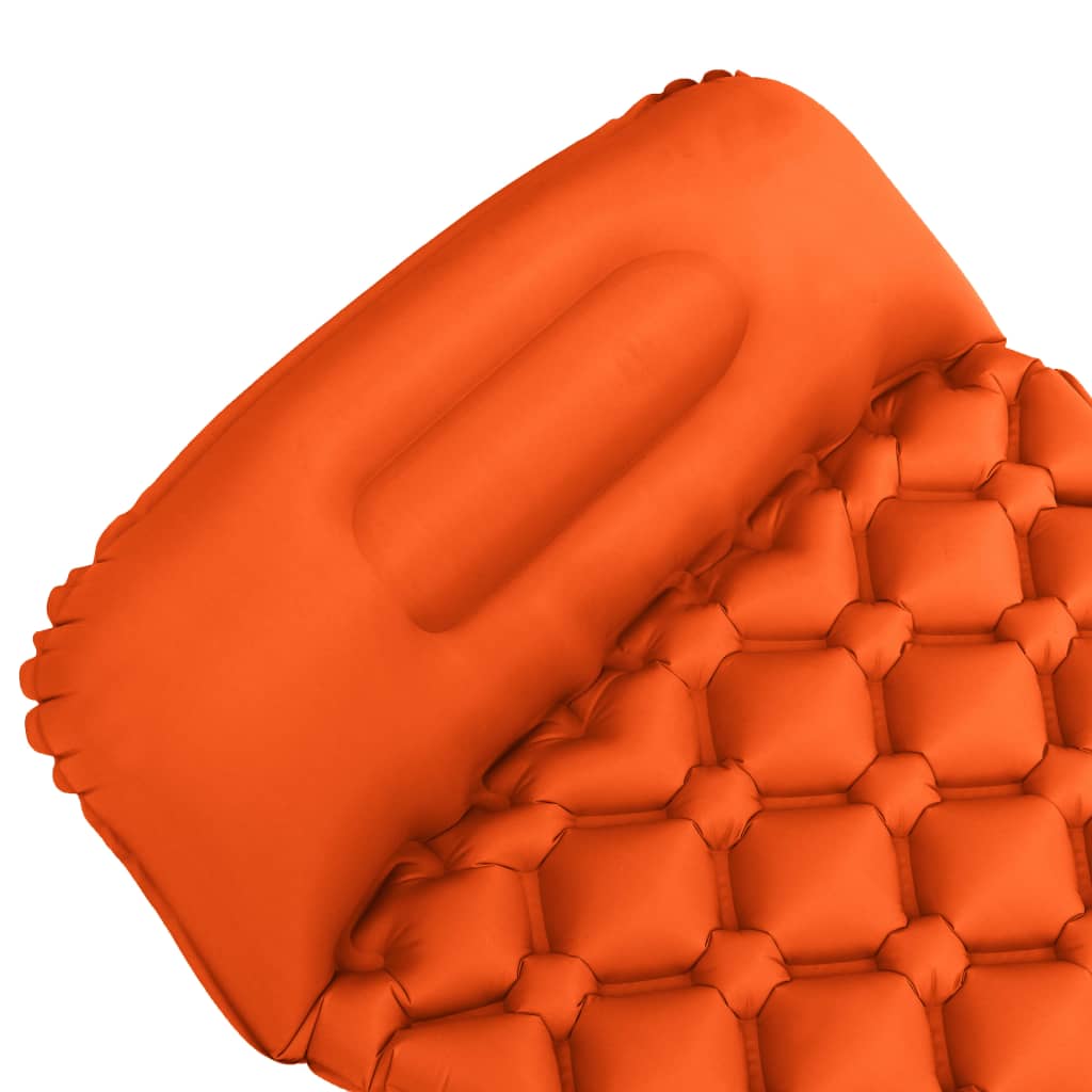 Inflatable Air Mattress with Pillow 58x190 cm Orange