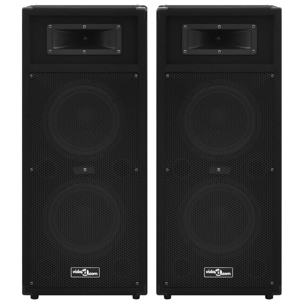 Professionelle passive Hifi Stage Lautsprecher 2 Stk. 1000 W Schwarz