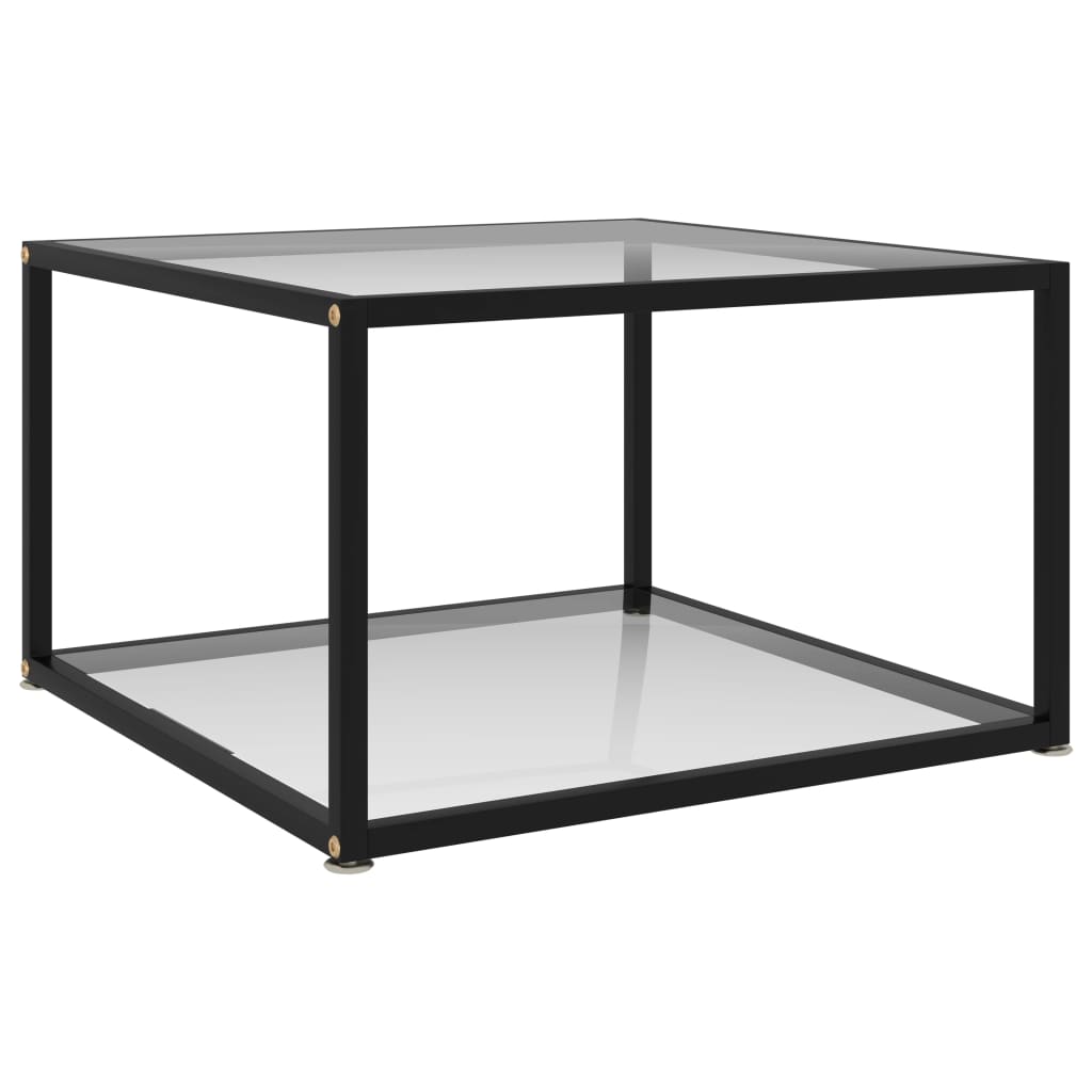 

Tea Table Transparent 60x60x35 cm Tempered Glass