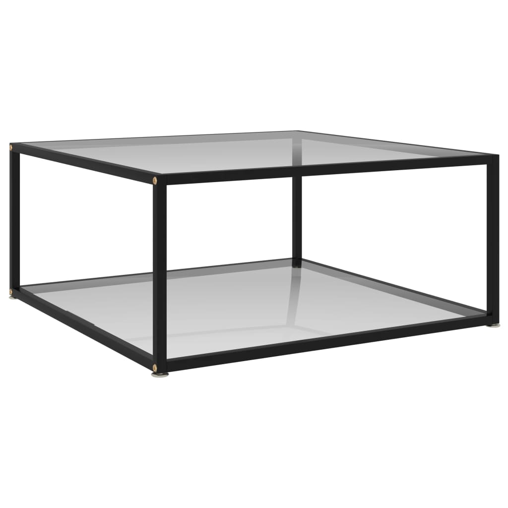 

Tea Table Transparent 80x80x35 cm Tempered Glass