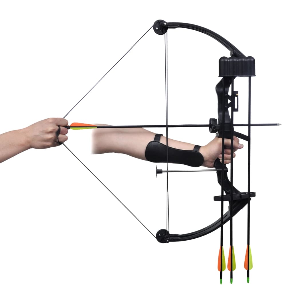 Youth Compound Bow With Accessories And Aluminium Arrows