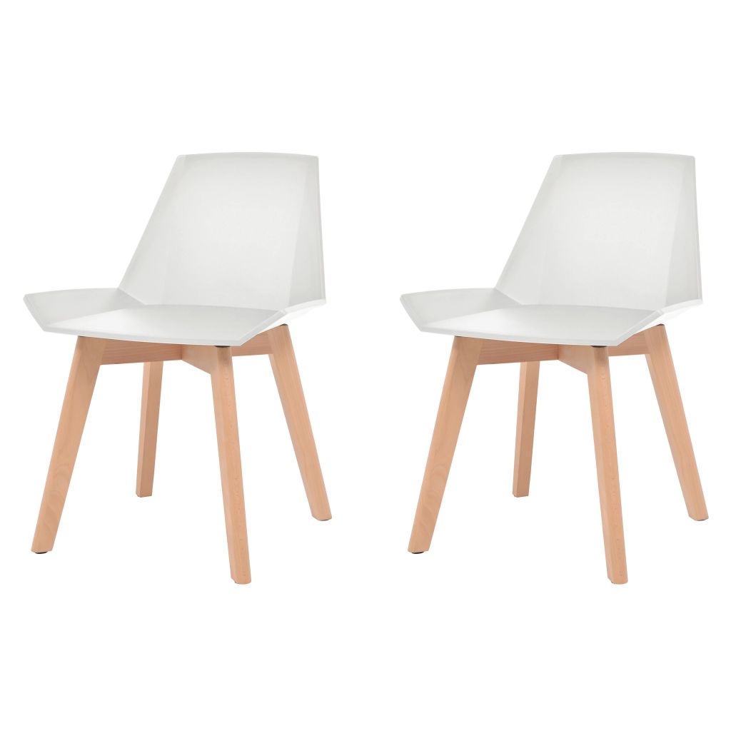 

Dining Chairs 2 pcs White Plastic