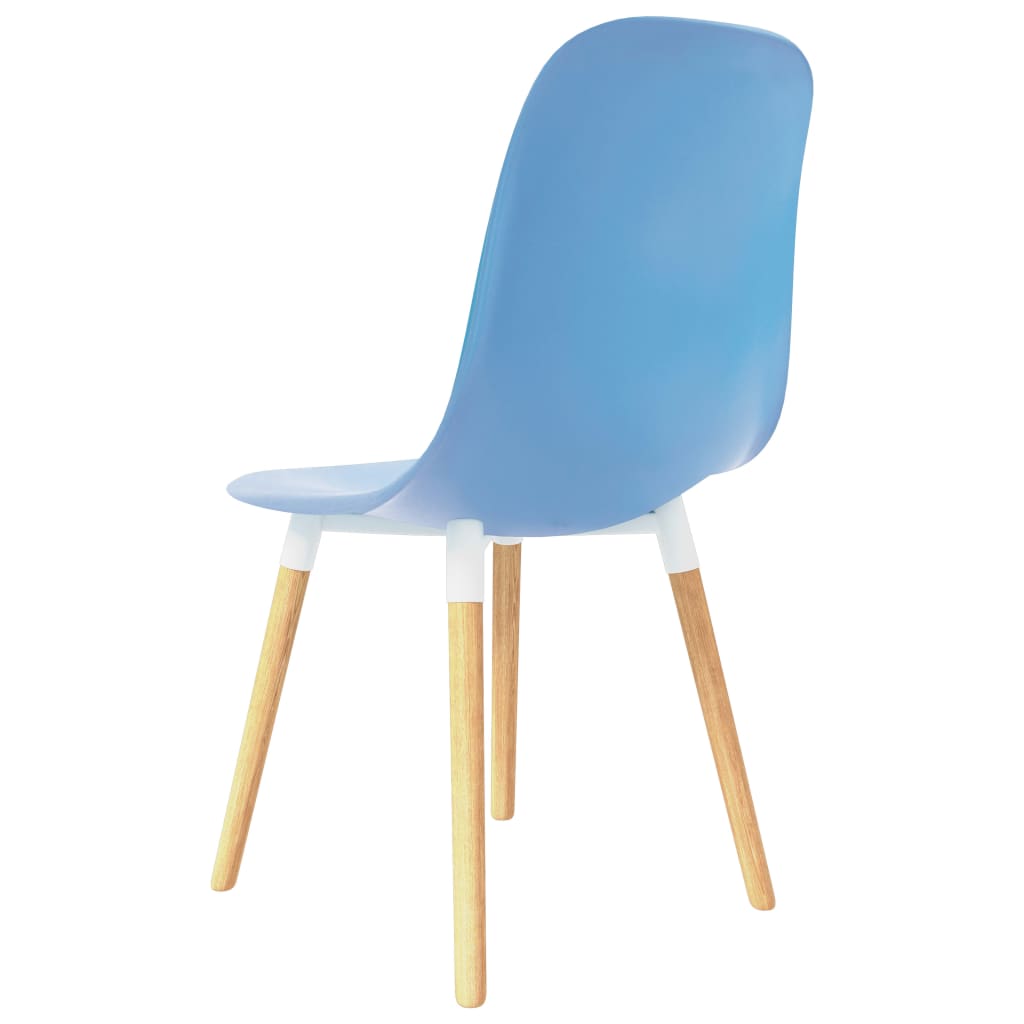 Dining Chairs 4 pcs Blue Plastic