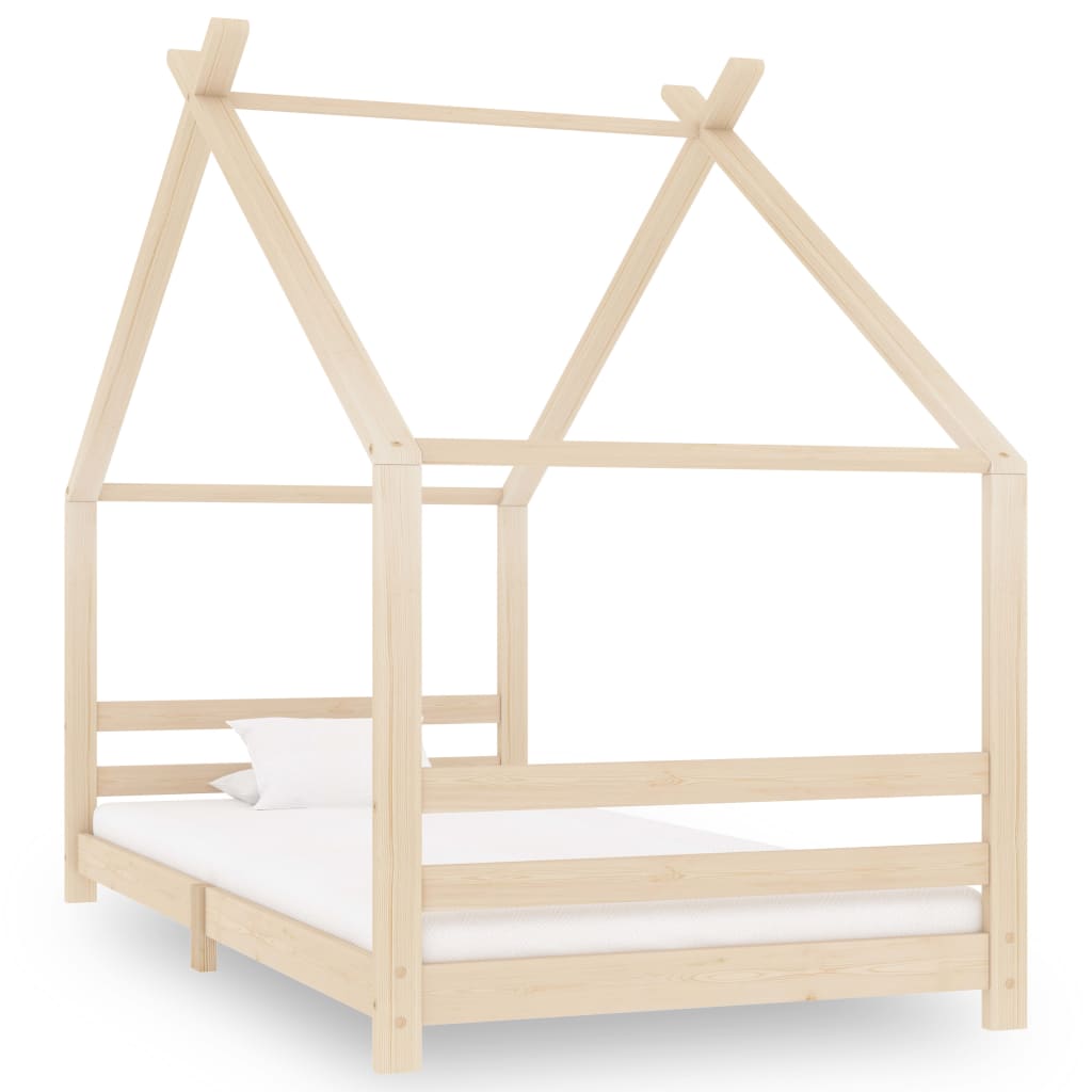 هيكل سرير اطفال خشب الصنوبر المصمت 90x200 سم