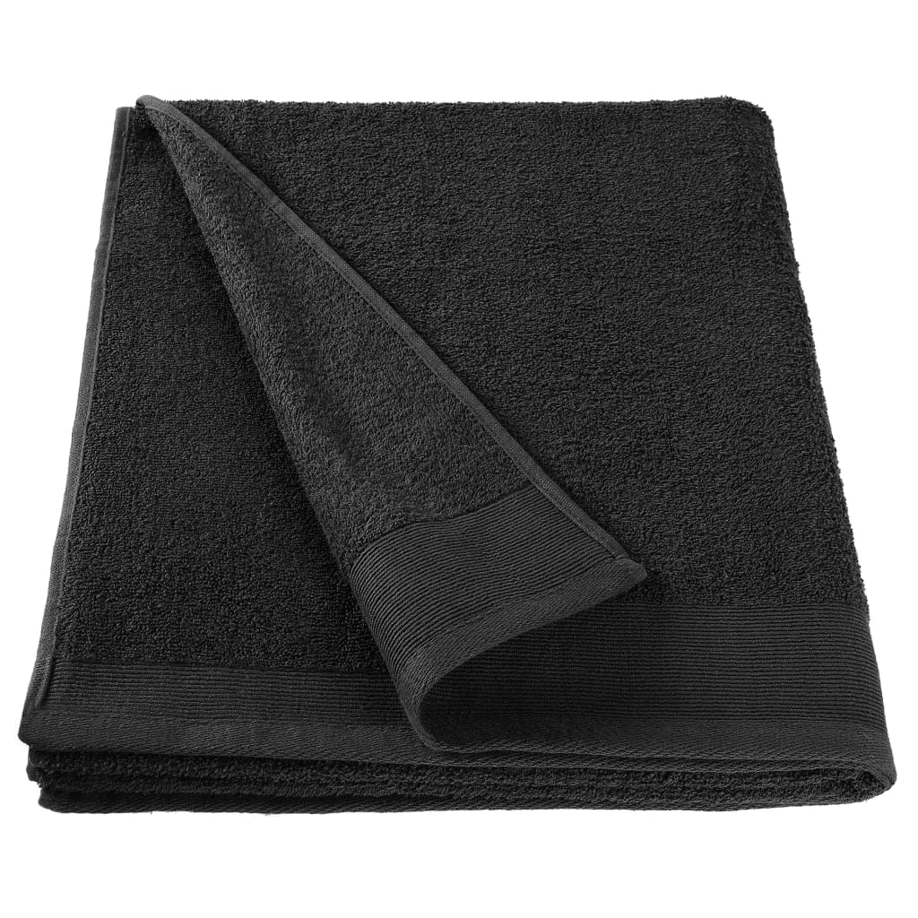 Shower Towels 5 pcs Cotton 450 gsm 70x140 cm Black