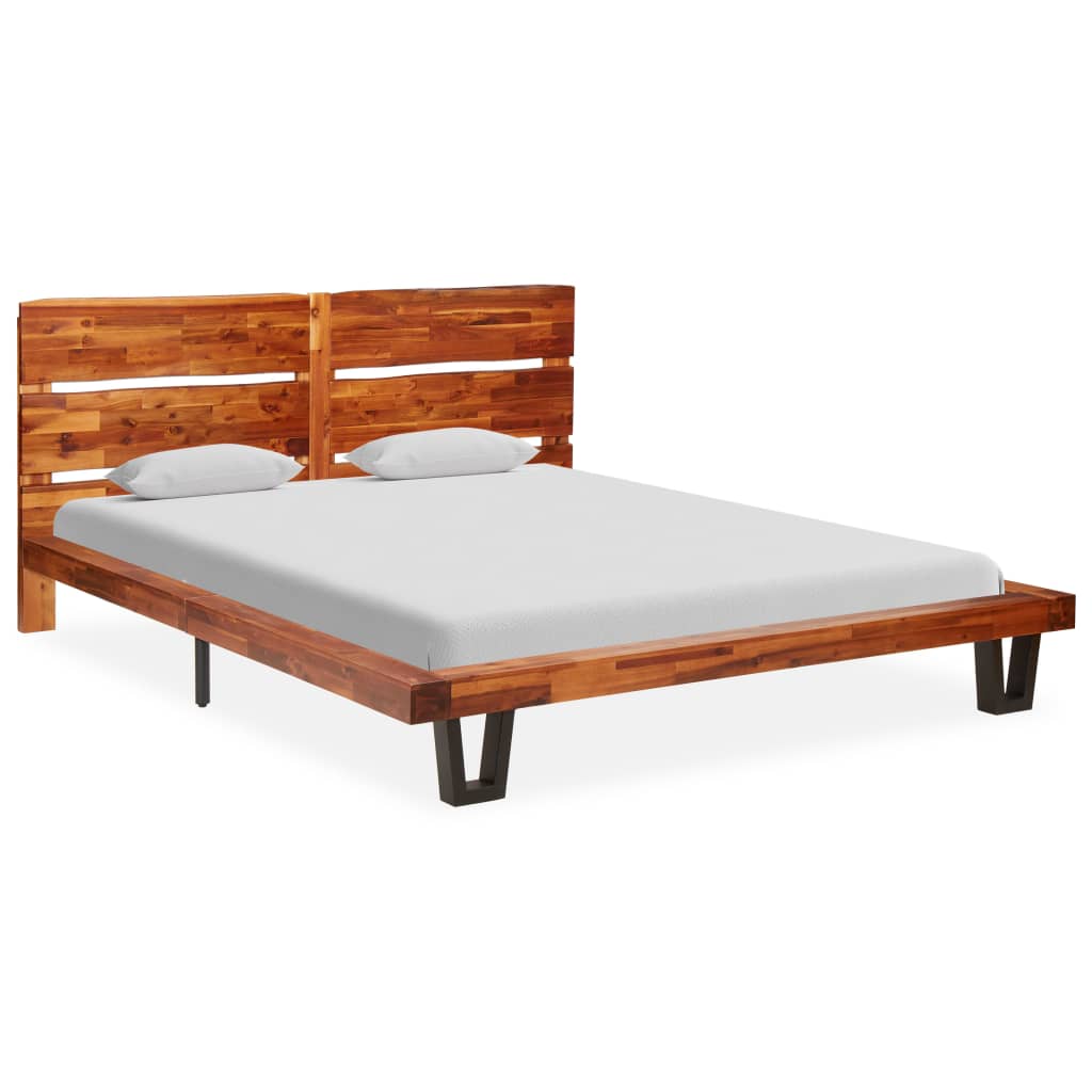 

Bed Frame with Live Edge Solid Acacia Wood 160 cm