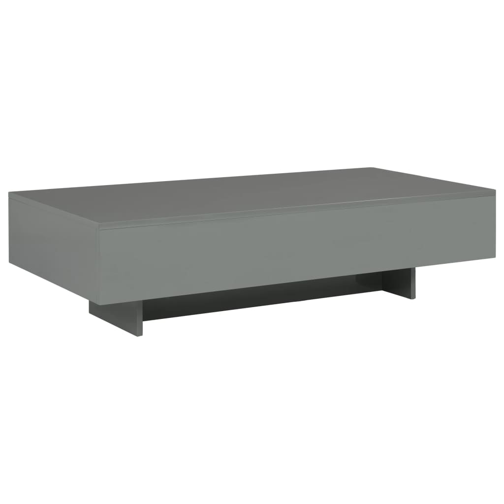 

Coffee Table High Gloss Grey 115x55x31 cm MDF