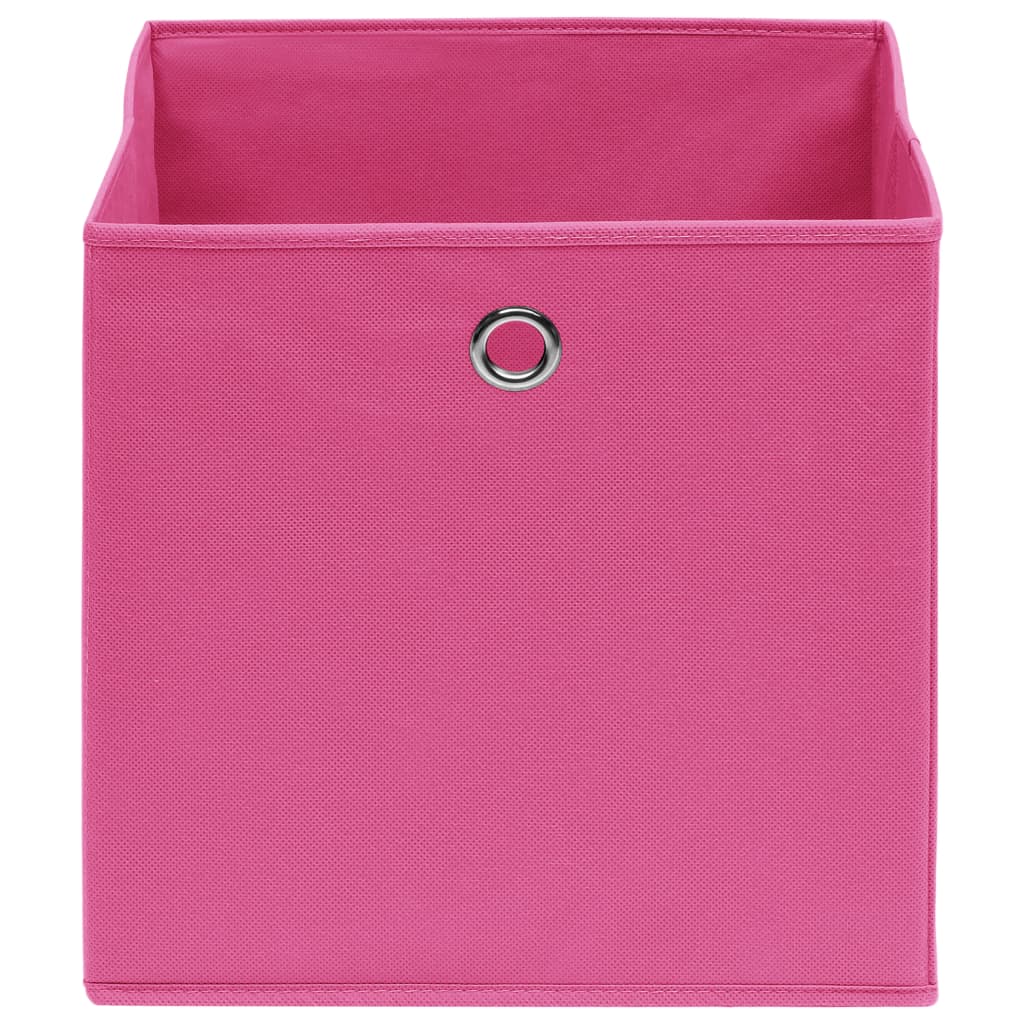 Storage Boxes 4 pcs Nonwoven Fabric 28x28x28 cm Pink