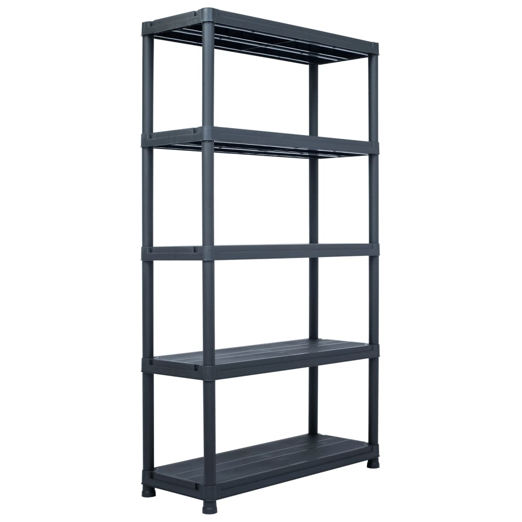 Storage Shelf Rack Black 500 kg 100x40x180 cm Plastic