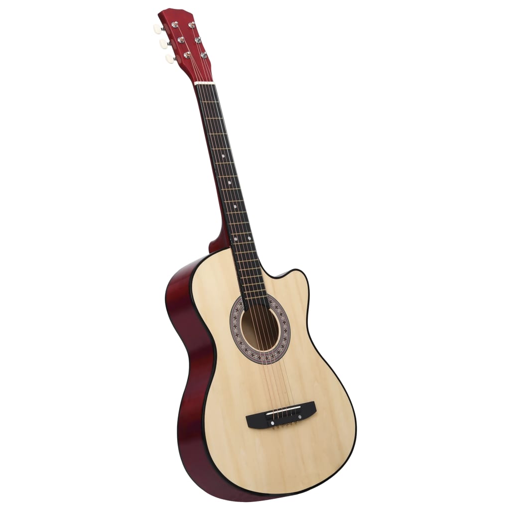Western Acoustic Cutaway Guitar with 6 Strings 38 Basewood