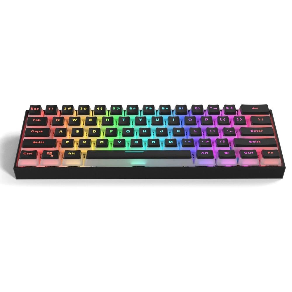 Gk61 Wired 61 Keys RGB Mechanical Keyboard Black