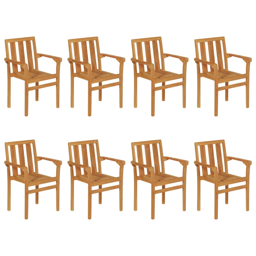 9 Piece Garden Dining Set Solid Teak Wood
