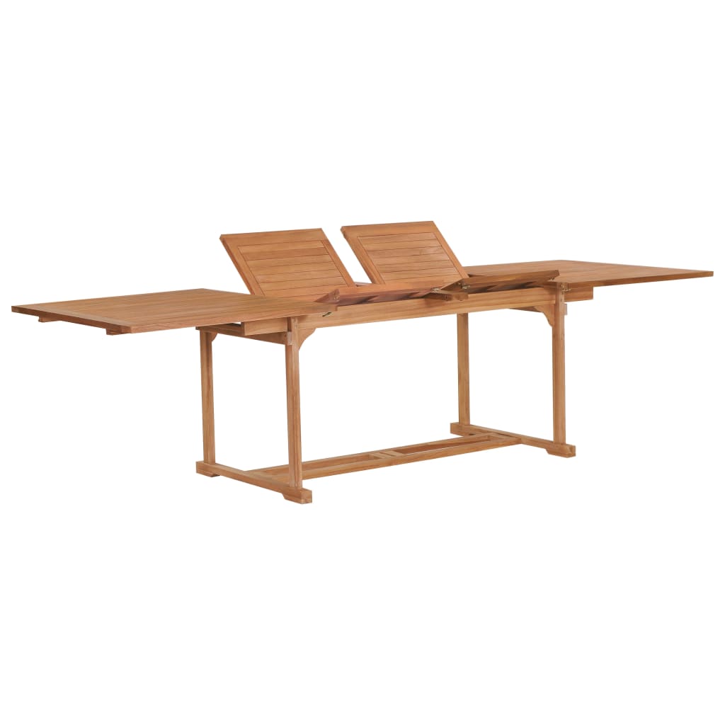 vidaXL 9 Piece Garden Dining Set Solid Teak Wood