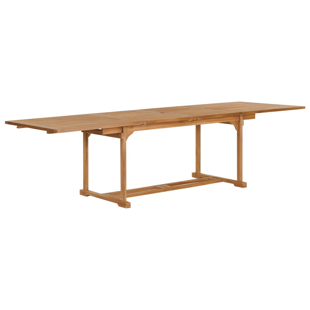 vidaXL 9 Piece Garden Dining Set Solid Teak Wood