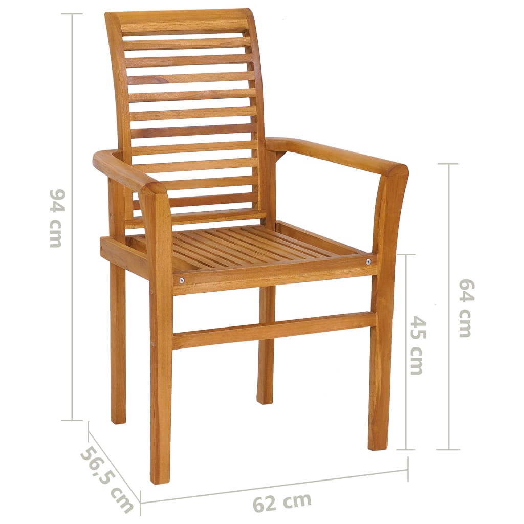 vidaXL 9 Piece Garden Dining Set Solid Teak Wood