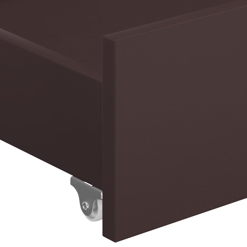vidaXL Bed Frame with 4 Drawers Dark Brown Solid Pine Wood 140x200 cm