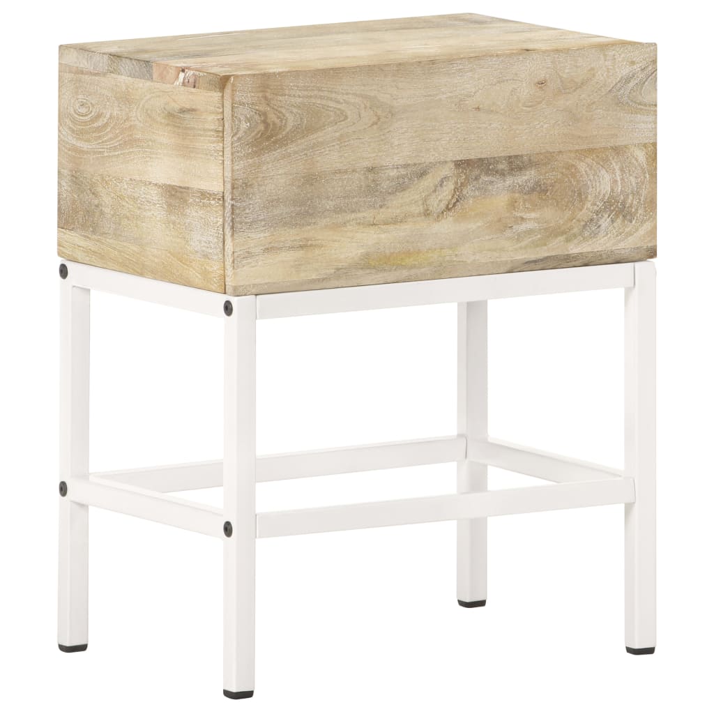 vidaXL Bedside Table 40x30x50 cm Solid Mango Wood